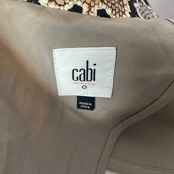 CAbi Python 3733 Snakeskin Print Blazer Jacket Size 0 - Fits Oversized - Picture 8 of 9